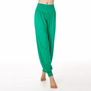 Buddha Stones Solid Color Modal Yoga Dance Long Harem Pants