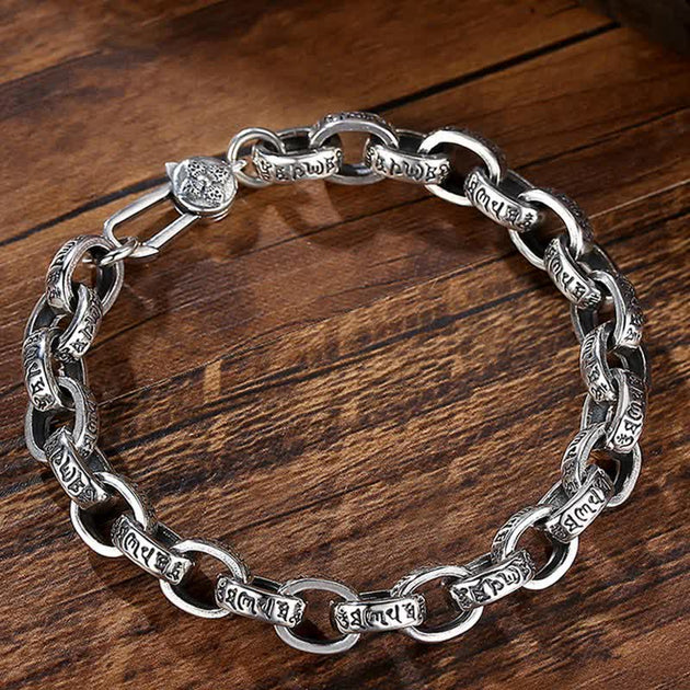 10 Perles Argent 925 Om Mani Padme Hum, Fabriquées Main, Pour Bracelet Ou Collier, Neuves
