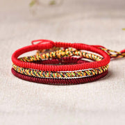 Buddha Stones Tibetan Lucky 3 Combination Sets Red String Bracelet Bracelet BS main