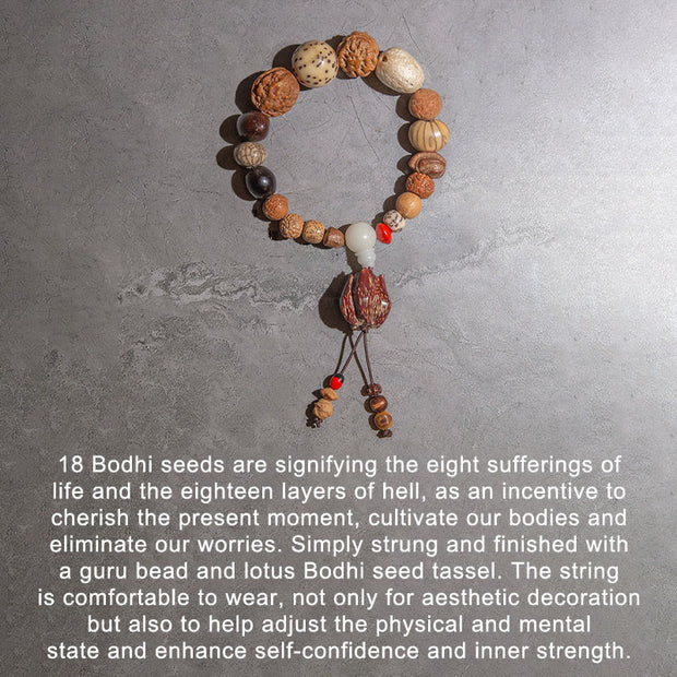 Buddha Stones 108 Mala Beads Bodhi Seed Luck Wealth Bracelet Wrist Mala Mala Bracelet BS 10