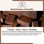 Buddha Stones Wenge Wood Peace Buckle Balance Tranquility Pendant Necklace - image 1