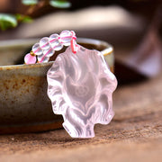 Buddha Stones Natural Pink Crystal Nine Tailed Fox Love Necklace Pendant (Extra 30% Off | USE CODE: FS30) - image 2