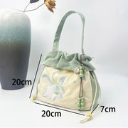 Buddha Stones Suzhou Embroidery Lotus Epiphyllum Magnolia Cotton Linen Tote Crossbody Bag Shoulder Bag Handbag 7