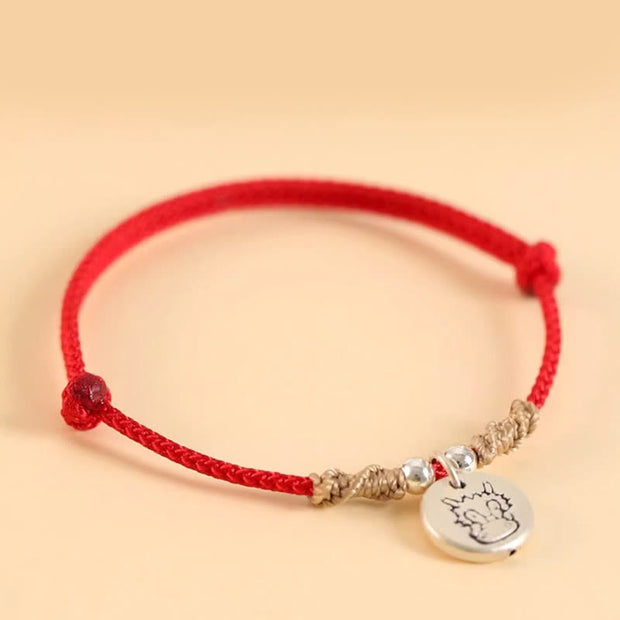 Buddha Stones Handmade 999 Sterling Silver Year of the Dragon Cute Chinese Zodiac Luck Braided Bracelet (Extra 35% Off | USE CODE: FS35) - image 2