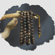 Buddha Stones 7mm 108 Mala Beads Nha Trang Qinan Agarwood Peace Strength Bracelet Mala Bracelet BS 20