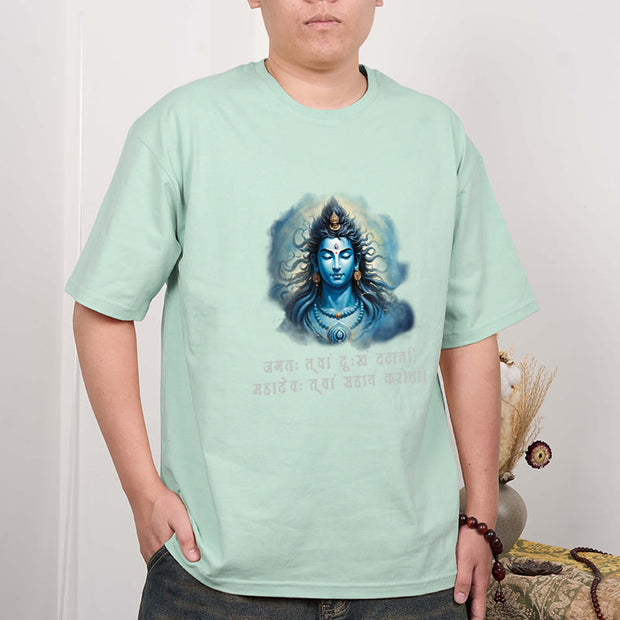 Buddha Stones Sanskrit Mahadev Comes To Your Aid Tee T-shirt T-Shirts BS 13