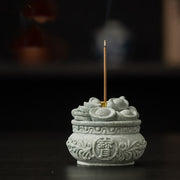 Buddha Stones Chinese Character Fu Ingots Healing Incense Burner Desk Decoration Incense Burner BS 1