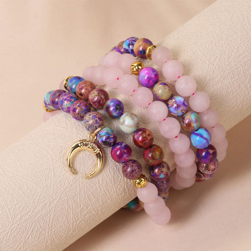 Mahi Rakhi/Bracelet Set For Men - Pink & Blue Alloy With Crystals & Beads, Combo Of 4 - View #3