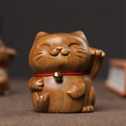 FREE Today: Cure and Soothing Green Sandalwood Small Mini Cute Lucky Cat Decorations