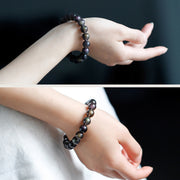 Buddha Stones Natural Rainbow Obsidian Positive Bracelet