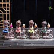 Buddha Stones  Backflow Smoke Fountain Ceramic Blessing Incense Burner Decoration