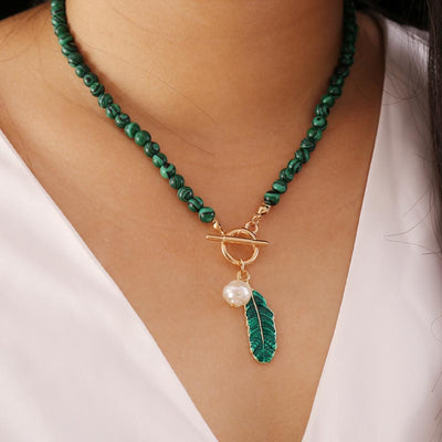 Buddha Stones Natural Malachite Calm Necklace & Bracelet (Extra 30% Off | USE CODE: FS30) - image 0