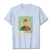 Buddha Stones Buddha Says Relax Buddha Tee T-shirt T-Shirts BS LightCyan 2XL