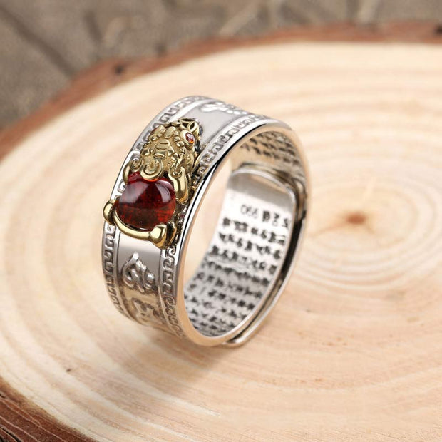FREE Today: Lucky Enhancer PiXiu Red Agate Wealth Ring