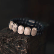 Buddha Stones Natural Silver Sheen Obsidian Lava Rock Communication Bracelet Bracelet BS 2