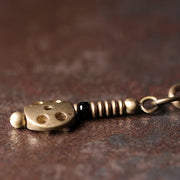 Buddha Stones Rainbow Obsidian Ebony Wood Copper Positive Multilayer Bracelet Bracelet BS 7