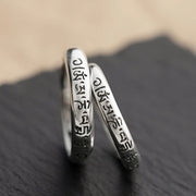 Buddha Stones 990 Sterling Silver Six True Words Om Mani Padme Hum Love Peace Ring (Extra 35% Off | USE CODE: FS35) - image 22