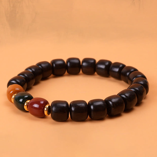 Buddha Stones Ebony Wood Rosewood Peace Balance Bracelet Bracelet BS 2