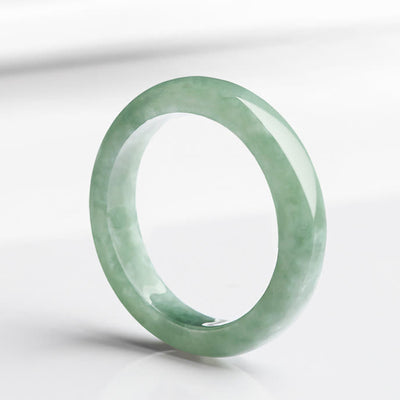 Buddha Stones Natural Jade Prosperity Abundance Ring Ring BS 21mm