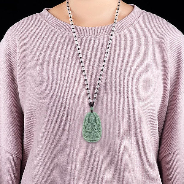 Buddha Stones Chinese Zodiac Natal Buddha Natural Jade Wealth Prosperity Necklace Pendant (Extra 30% Off | USE CODE: FS30) - image 5