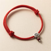 Buddha Stones 925 Sterling Silver Luck Year of the Dragon Cinnabar Red String Bracelet (Extra 30% Off | USE CODE: FS30)