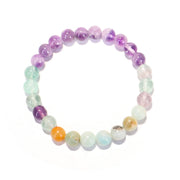 108 Mala Beads Amethyst Fluorite Amazonite Spiritual Positive Tassel Bracelet