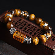 Buddha Stones Tiger Eye Bead Fortune Prosperity Bracelet Bracelet BS 4