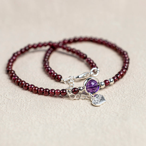 FREE Today: Purification and Protection Garnet Amethyst Anklet