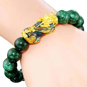 Buddha Stones "Sending Blessings of Wealth and Peace" PiXiu Jade Bracelet Includes Gift Message Card - image 13