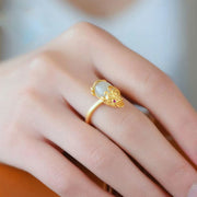 Buddha Stones 18k Gold-plated Pixiu Jade Wealth Ring (Extra 35% Off | USE CODE: FS35) - image 12