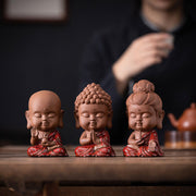 Buddha Stones Mini Gautama Buddha Sakyamuni Kwan Yin Avalokitesvara Ksitigarbha Serenity Ceramic Desk Decoration Decorations BS 21