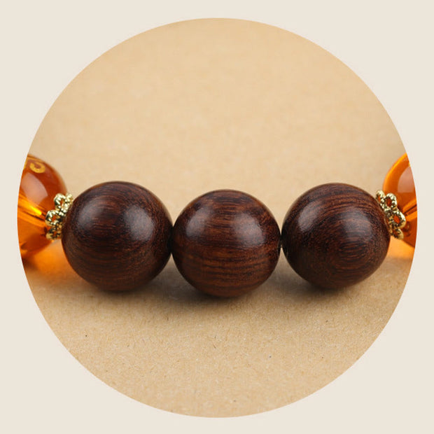 Buddha Stones Natural Phoebe Zhennan Wood Om Mani Padme Hum God Of Wealth Crystal Protection Bracelet (Extra 40% Off | USE CODE: FS40) - image 15