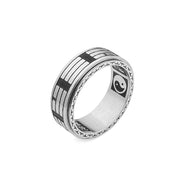 FREE Today: Balance and Harmony Bagua Yin Yang Titanium Steel Rotatable Ring