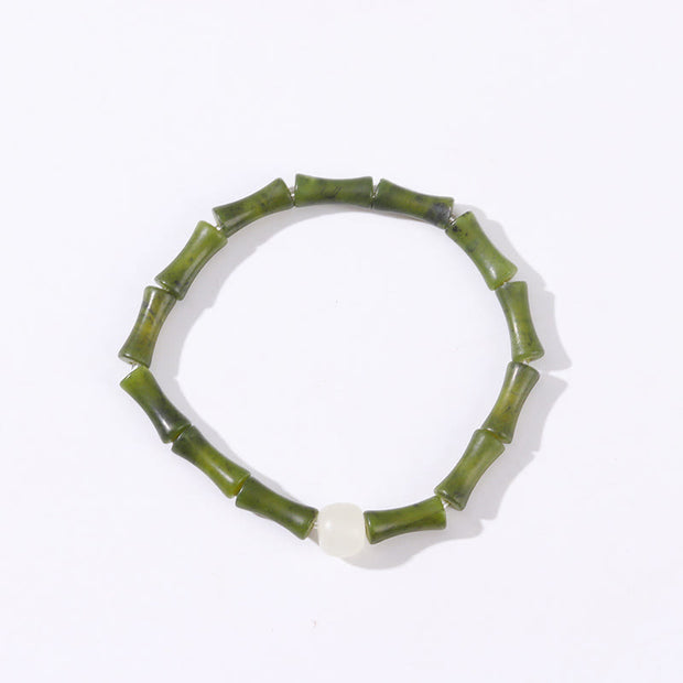 FREE Today: Luck and Abundance Bamboo Jade Pattern Bracelet