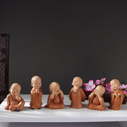 Buddha Stones Small Mini Meditation Praying Monk Serenity Resin Home Decoration Decorations BS 23
