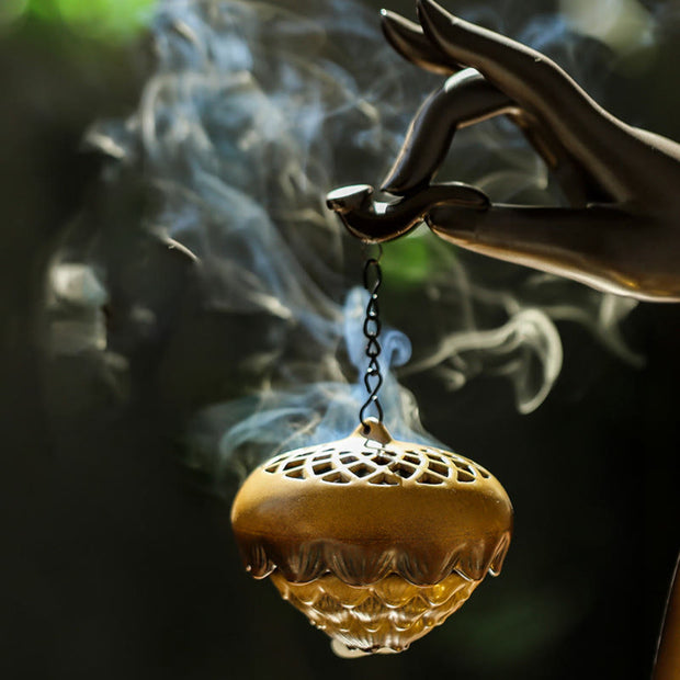 Buddha Stones Led Buddha Hand Backflow Smoke Fountain Healing Ceramic Stick Incense Burner Decoration Incense Burner BS 4