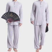 Buddha Stones Meditation Prayer Spiritual Zen Tai Chi Practice Yoga Clothing Men's Set Clothes BS 1