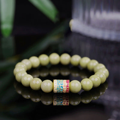 Buddha Stones Natural Alashan Agate Encourage Bracelet