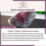 Buddha Stones Natural Super Seven Crystal Red Agate Positivity Bracelet