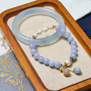 Buddha Stones Inner Peace And Stress Relief Aquamarine Jade Blue Bracelet Bangle Bundle Bundle BS Bracelet&Bangle 64-66mm