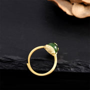 Buddha Stones 18k Gold-plated Pixiu Jade Wealth Ring (Extra 35% Off | USE CODE: FS35) - image 3