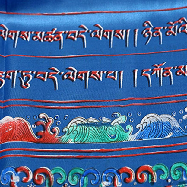 Buddha Stones Tibetan Lucky Blessing 5 Colors Khata Decoration