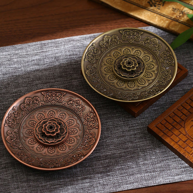 Buddha Stones Lotus Dragon Phoenix Eight Auspicious Symbols Zinc Alloy Incense Stick Holder Healing Incense Burner Decoration (Extra 35% Off | USE CODE: FS35) - image 5