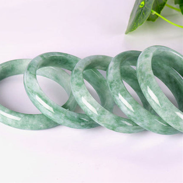 Buddha Stones Natural Jade Prosperity Bangle Bracelet Bracelet BS 3