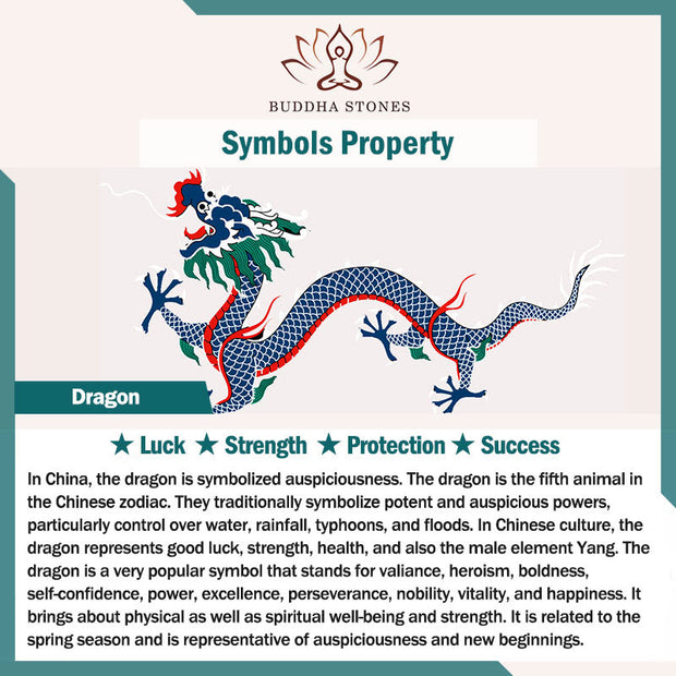 Buddha Stones Tibetan Copper Dragon Strength Necklace