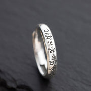 Buddha Stones 990 Sterling Silver Six True Words Om Mani Padme Hum Love Peace Ring (Extra 35% Off | USE CODE: FS35) - image 24