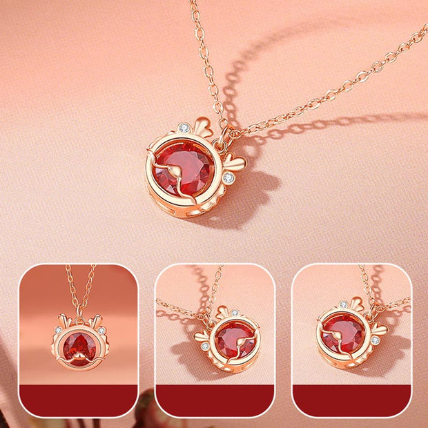Buddha Stones 925 Sterling Silver Year Of The Dragon Luck Red Zircon Necklace Pendant Bracelet Earrings Ring (Extra 30% Off | USE CODE: FS30)