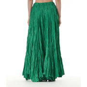 Buddha Stones Solid Color Loose Long Elastic Waist Skirt 112
