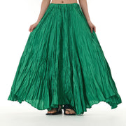 Buddha Stones Solid Color Loose Long Elastic Waist Skirt 111