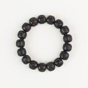 Buddha Stones Tibet Ebony Wood Om Mani Padme Hum Engraved Balance Bracelet Bracelet BS 1